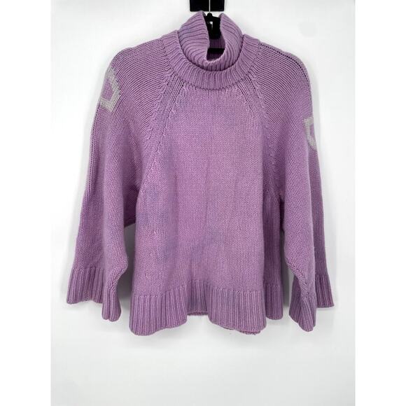 Patou Oversized double collar jumper Lilac Wool And Cashmere Sweater - Picture 2 of 8